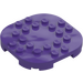 LEGO Dunkelviolett Platte 6 x 6 x 0.7 Rund Semicircle (66789)