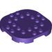 LEGO Violet foncé assiette 6 x 6 x 0.7 Rond Semicircle (66789)