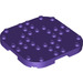 LEGO Dark Purple Plate 8 x 8 x 0.7 with Rounded Corners (66790)
