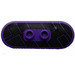 LEGO Dark Purple Skateboard with Four Wheel Clips with Black Shapes Sticker (42511)