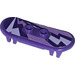 LEGO Dark Purple Skateboard with Four Wheel Clips with Lightning Bolts Sticker (42511)