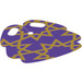 LEGO Dark Purple Skirt Cloth Friends with Gold Stars Pattern (25642 / 25645)