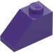 LEGO Morado oscuro Con pendiente 1 x 2 (45°) (3040 / 6270)