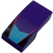 LEGO Dark Purple Slope 1 x 2 Curved with medium azure background, black triangle and red stripes (11477 / 110863)