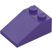 LEGO Dark Purple Slope 2 x 3 (25°) with Rough Surface (3298)