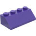 LEGO Donkerpaars Helling 2 x 4 (45°) met ruw oppervlak (3037)