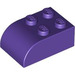 LEGO Violet foncé Pente Brique 2 x 3 avec Haut incurvé (6215)