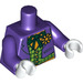 LEGO Violet Foncé The Joker avec Citron Vert Vert Gilet Torse (76382 / 88585)