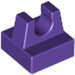 LEGO Dark Purple Tile 1 x 1 with Clip (No Cut in Center) (2555 / 12825)