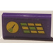 LEGO Dark Purple Tile 1 x 2 with yellow &amp; lime buttons and dial pattern Sticker with Groove (3069)