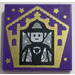 LEGO Dark Purple Tile 2 x 2 with Chocolate Frog Card Minerva McGonagall Pattern with Groove (3068)