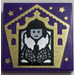 LEGO Dark Purple Tile 2 x 2 with Chocolate Frog Card Olympe Maxime Pattern with Groove (3068)
