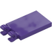 LEGO Dunkles Violett Fliese 2 x 3 mit Horizontal Clips (Dick geöffnete O-Clips) (30350 / 65886)