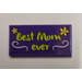 LEGO Dark Purple Tile 2 x 4 with &#039;Best Mom Ever&#039; Sticker (87079)
