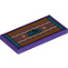 LEGO Dark Purple Tile 2 x 4 with &quot;Mia&quot; on Folk Carpet (56593 / 87079)