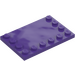 LEGO Dark Purple Tile 4 x 6 with Studs on 3 Edges (6180)