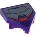 LEGO Dark Purple Wedge 2 x 2 x 0.7 with Point (45°) with Dark Stone Gray Armor Part Sticker (66956)