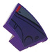 LEGO Dark Purple Wedge 2 x 3 Right with Left Breast Shield Sticker (80178)