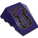 LEGO Dark Purple Wedge 4 x 4 Triple Curved without Studs with Black and Dark Tan Scales Pattern Sticker (47753)