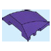 LEGO Dark Purple Wedge Curved 3 x 4 Triple (64225)