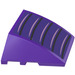 LEGO Dark Purple Wedge Curved 3 x 4 Triple with Black and Light Purple Lines Sticker