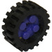 LEGO Viola scuro Wheel Rim 10 x 17.4 with 4 Studs and Technic Peghole with Tire 30 x 10.5 with Ridges Inside