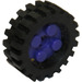 LEGO Dark Purple Wheel Rim 10 x 17.4 with 4 Studs and Technic Peghole with Tire 30 x 10.5 with Ridges Inside