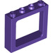LEGO Violet foncé Fenêtre Cadre 1 x 4 x 3 (montants centraux creux, montants extérieurs pleins) (6556)