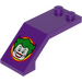 LEGO Dunkelviolett Windschutzscheibe 2 x 5 x 1.3 mit The Joker Aufkleber (6070)