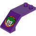 LEGO Dark Purple Windscreen 2 x 5 x 1.3 with The Joker Sticker (6070)