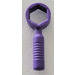 LEGO Morado oscuro Wrench con cerrado Final Mango con 6 ranuras