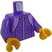 LEGO Dark Purple Zipped Jacket Minifig Torso (973 / 76382)