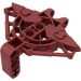 LEGO Dark Red Bionicle Connector Block 3 x 7 x 6 with Ball Socket and Five Pin Holes (47331)