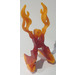 LEGO Rojo oscuro Bionicle Fuego Clare con Jaspeado Transparente Naranja (64265)