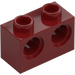 LEGO Donkerrood Steen 1 x 2 met 2 Gaten (32000)