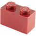 LEGO Dark Red Brick 1 x 2 with Bottom Tube (3004 / 93792)