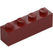 LEGO Tmavě červená Kostka 1 x 4 (3010 / 6146)