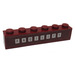 LEGO Rouge Foncé Brique 1 x 6 avec &quot;FACILITY&quot; Autocollant (3009)