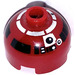 LEGO Dark Red Brick 2 x 2 Round with Dome Top with R4-P17 (Hollow Stud, Axle Holder) (18841 / 54305)
