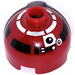 LEGO Donkerrood Steen 2 x 2 Rond met Dome Top met R4-P17 (holle nop, ashouder) (18841 / 54305)