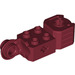 LEGO Dark Red Brick 2 x 2 with Axle Hole, Vertical Hinge Joint, and Fist (47431)