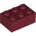LEGO Rouge foncé Brique 2 x 3 (3002)