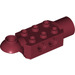 LEGO Donkerrood Steen 2 x 3 met Horizontaal Scharnier en Stopcontact (47454)