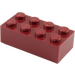 LEGO Dunkelrot Backstein 2 x 4 (3001 / 72841)