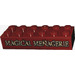 LEGO Donkerrood Steen 2 x 6 met Magical Menagerie Sticker (2456)