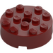 LEGO Rojo oscuro Ladrillo 4 x 4 Circular con Agujero (87081)