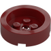 LEGO Donkerrood Steen 4 x 4 Rond met Recessed Midden (68325)