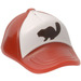 LEGO Dark Red Cap with Short Curved Bill with Beaver (93219 / 97237)