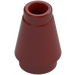 LEGO Dark Red Cone 1 x 1 with Top Groove (4589)