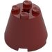 LEGO Dark Red Cone 3 x 3 x 2 with Axle Hole (6233 / 45176)